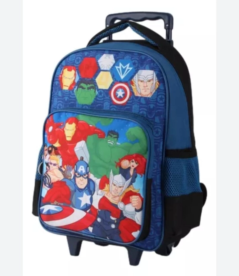 MOCHILA INFANTIL CON RUEDA +LONCHERA+ESTUCHE NIÑOS AVENGER - 3