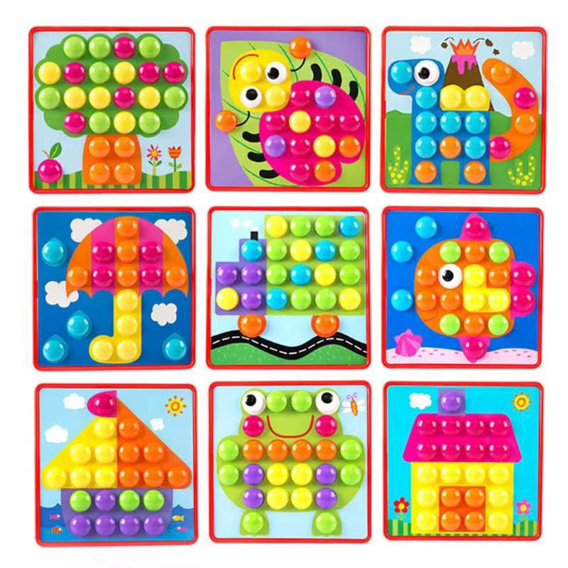 PUZZLE DE BOTON MOSAICO 12 LAMINAS JUEGO DIDACTICO - 4