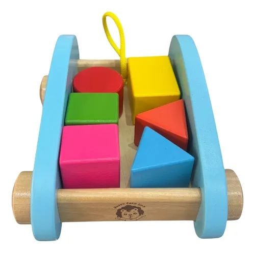 JUEGO DE ARRASTRE CON BLOQUES MADERA MULTICOLOR - 4