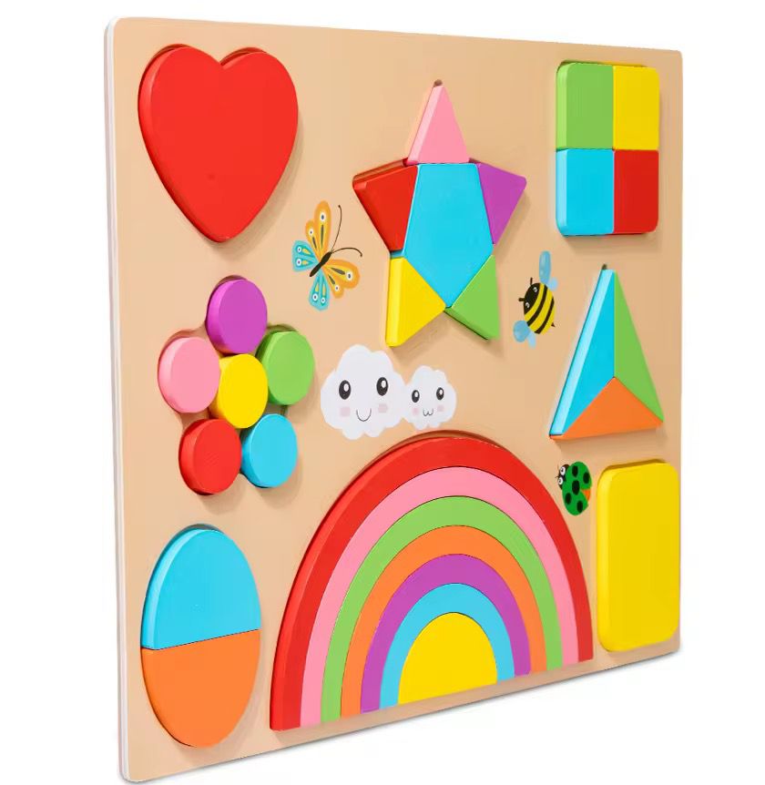 JUEGO DE ENCAJE MADERA CON PIZARRA MULTIUSOS - 2