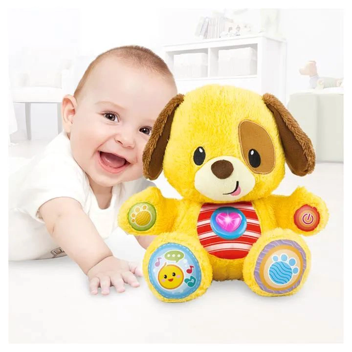 PELUCHE PERRITO APRENDE CONMIGO LUZ Y SONIDO WINFUN - 2