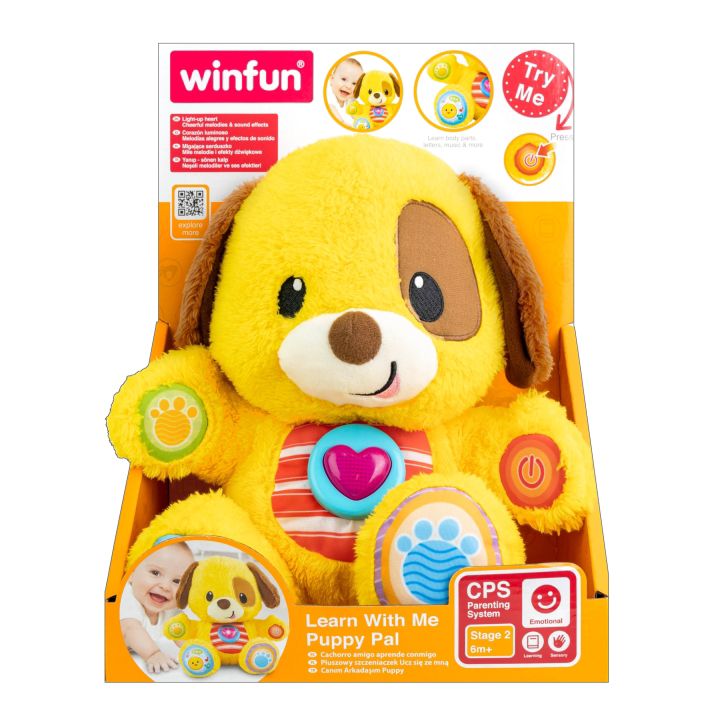 PELUCHE PERRITO APRENDE CONMIGO LUZ Y SONIDO WINFUN - 3
