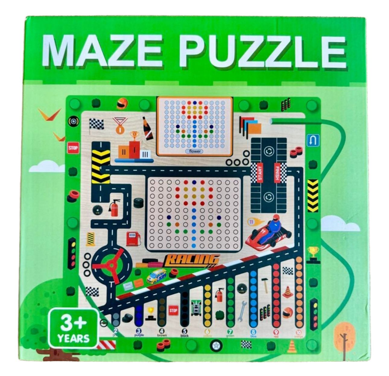TABLERO DE ENCAJE Y PUZZLE MAGNETICO AUTOS JUEGO DIDACTICO - 4
