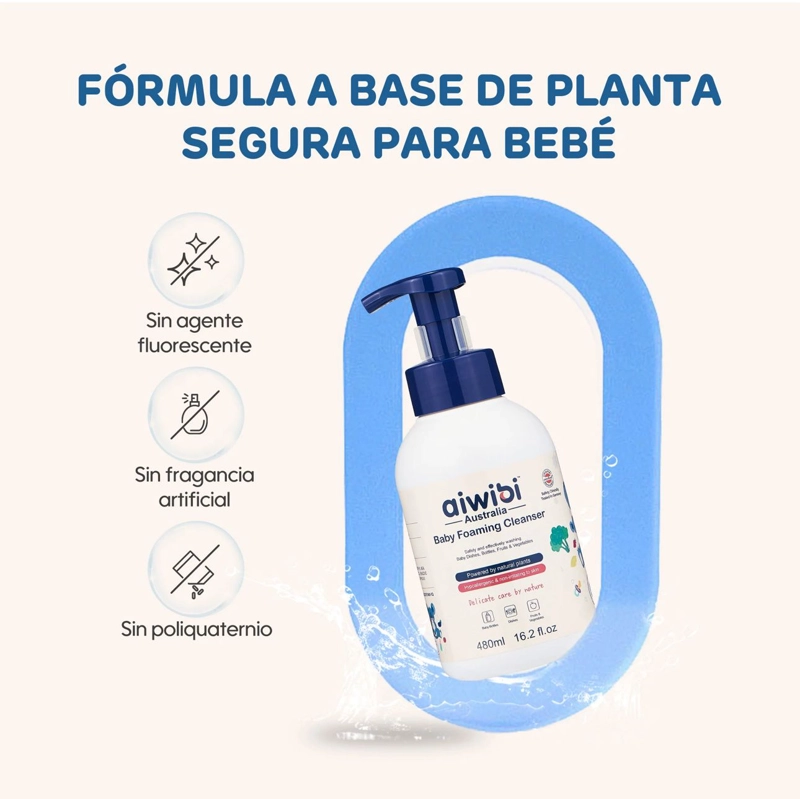 LIMPIADOR MAMADERAS, FRUTAS Y VERDURAS AIWIBI 480 ML - 6