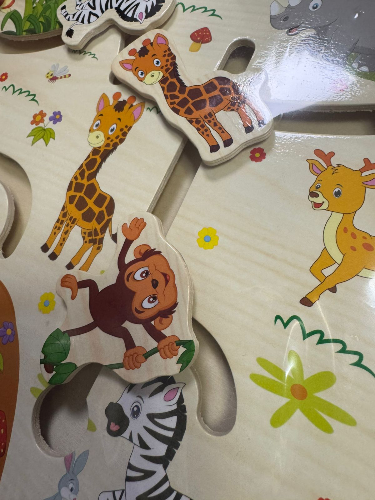 JUGUETE ENCAJE SENSORIAL MADERA SECUENCIA LOGICA COGNITIVA M3 FRUTAS Y VERDURAS - 2