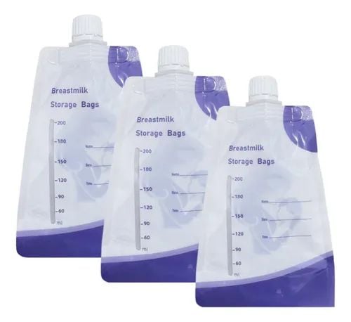 BOLSAS DE ALMACENAMIENTO LECHE MATERNA TAPA CON ROSCA 200ML - 3