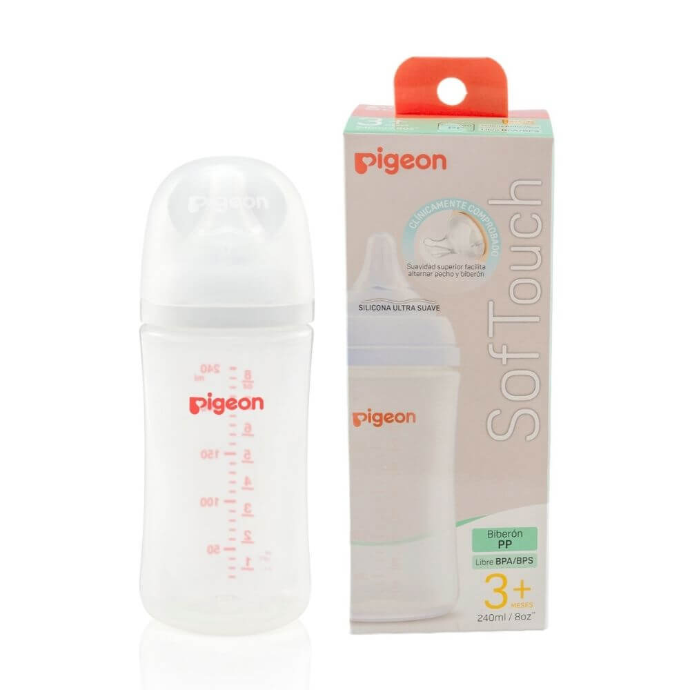 MAMADERA BIBERON SOFTOUCH PIGEON PP 240ML - 1