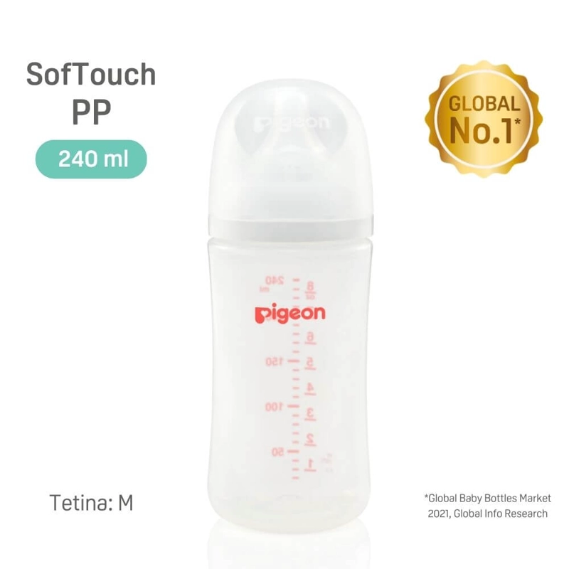 MAMADERA BIBERON SOFTOUCH PIGEON PP 240ML - 3