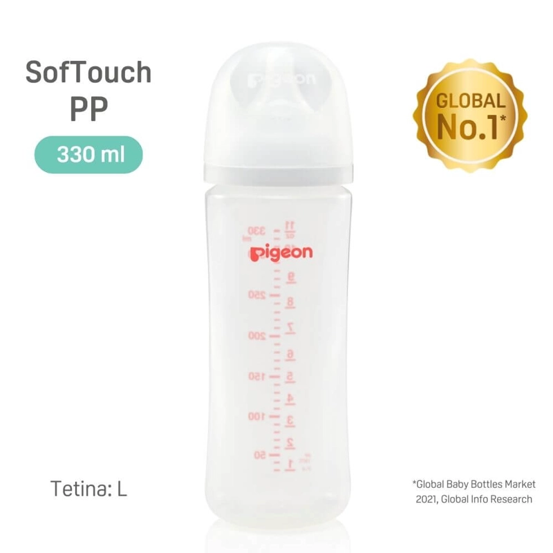 MAMADERA BIBERON SOFTOUCH PIGEON PP 330ML - 3