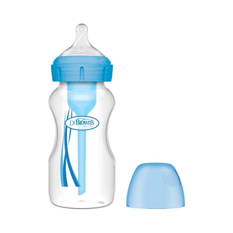 MAMADERA BOCA ANCHA DR BROWN'S OPTIONS+ 270ML ROSA - 1