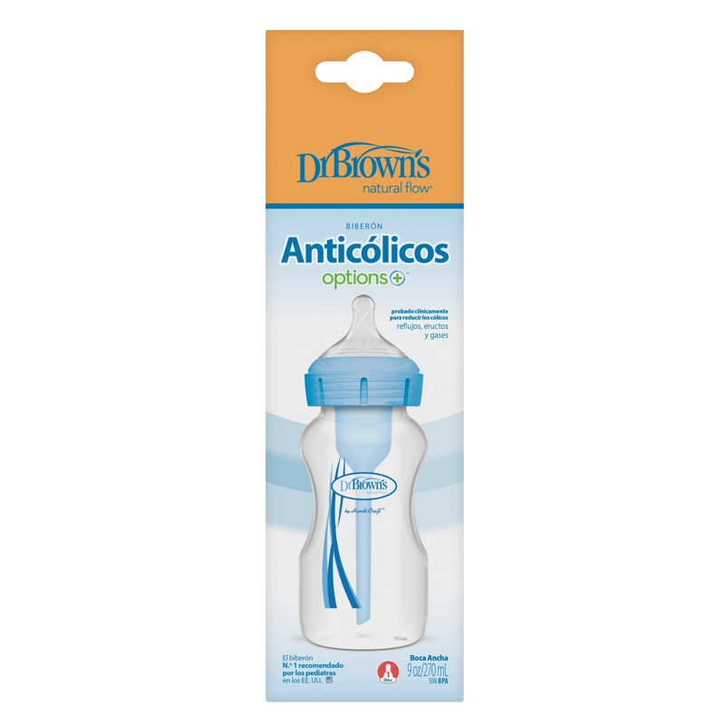 MAMADERA BOCA ANCHA DR BROWN'S OPTIONS+ 270ML ROSA - 2