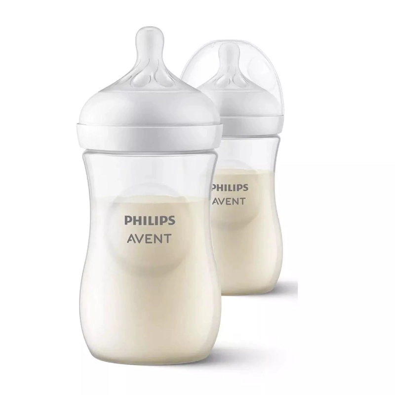 PACK 2 MAMADERA AVENT NATURAL RESPONSE 1M+ 260ML TRASLUCIDO - 1