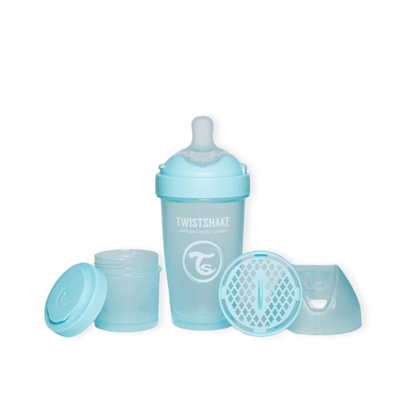 MAMADERA ANTICOLICO TWISTSHAKE DOUBLE PRO 260ML ROSADA - 1