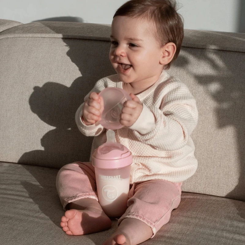 MAMADERA ANTICOLICO TWISTSHAKE DOUBLE PRO 260ML ROSADA - 4
