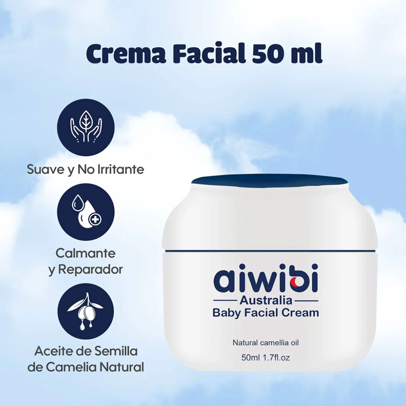 CREMA FACIAL HIDRATANTE PARA BEBE AIWIBI 50 ML - 2