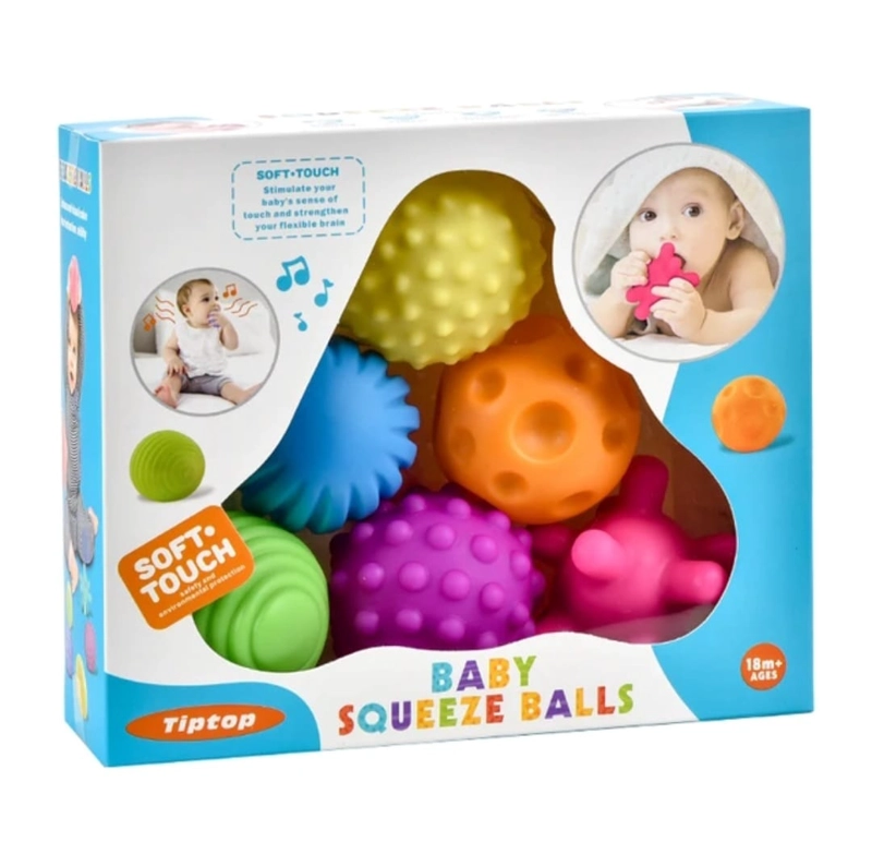 SET 6 PELOTAS SENSORIALES APRENDIZAJE JUEGO PARA BEBE - 1