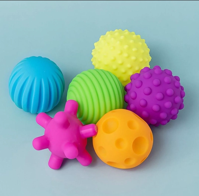 SET 6 PELOTAS SENSORIALES APRENDIZAJE JUEGO PARA BEBE - 4