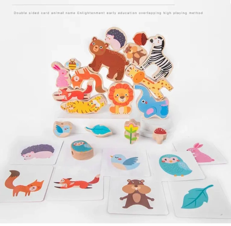 JUEGO DIDACTICO BALANCE MADERA -EQUILIBRIO ARBOL DE ANIMALES - 2
