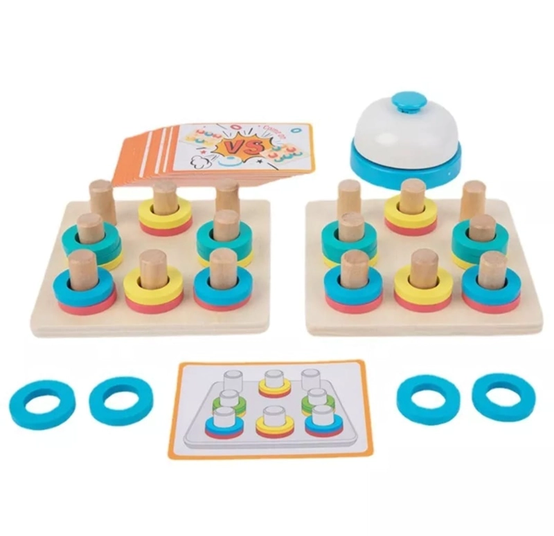 JUEGO DE MESA MADERA FIGURAS GEOME TRICAS COMPETENCIA NIÑOS - 1