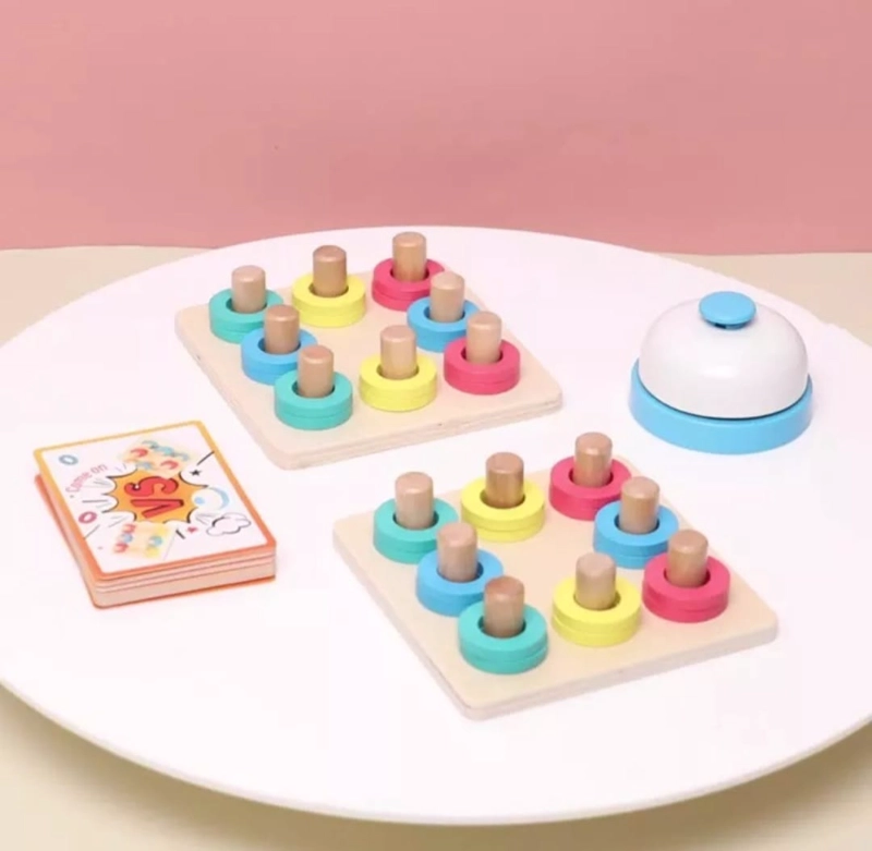 JUEGO DE MESA MADERA FIGURAS GEOME TRICAS COMPETENCIA NIÑOS - 3