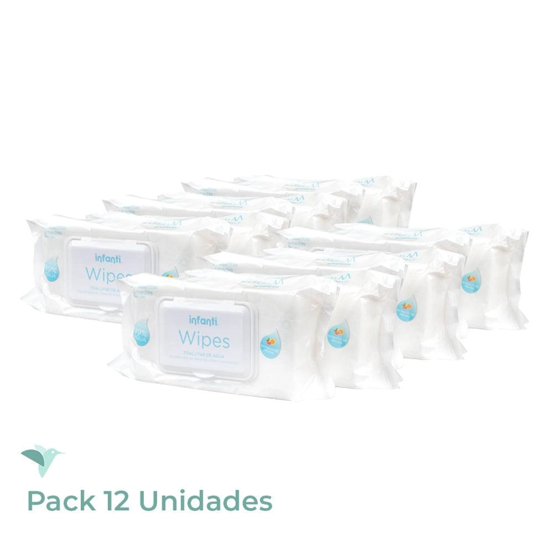 TOALLITAS HUMEDAS WATER WIPES CAJA 12 X 80 UN INFANTI - 3