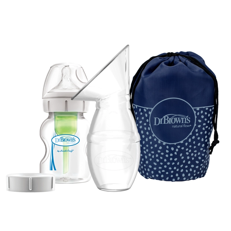 PACK RECOLECTOR DE LECHE MANUAL DR. BROWN'S + MAMADERA 150ML - 2