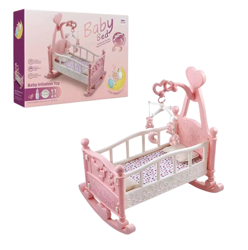 CUNA MECEDORA PARA MUÑECAS CON ACCESORIOS JUGUETE - 1