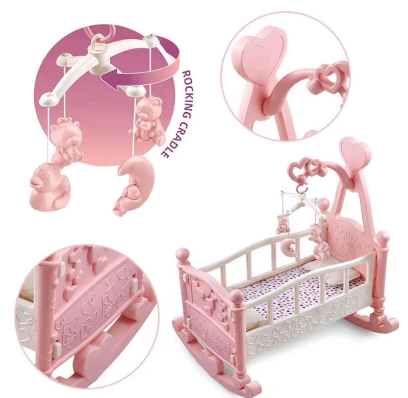 CUNA MECEDORA PARA MUÑECAS CON ACCESORIOS JUGUETE - 2