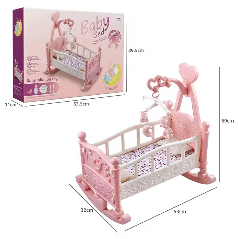 CUNA MECEDORA PARA MUÑECAS CON ACCESORIOS JUGUETE - 3