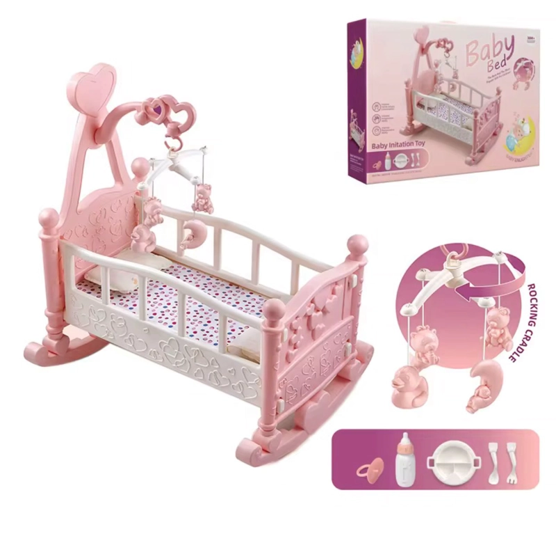 CUNA MECEDORA PARA MUÑECAS CON ACCESORIOS JUGUETE - 4