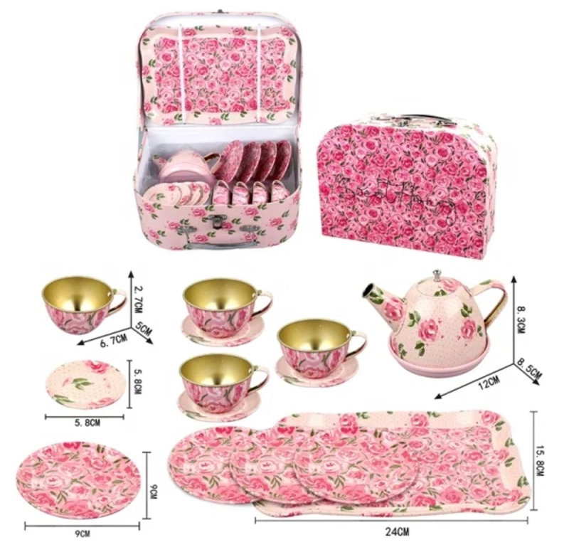 SET JUEGO TAZAS DE TE  ACERO JUGUETE DIDACTICO - 3