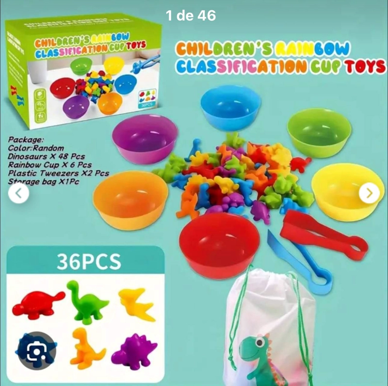 JUEGO DE CLASIFICACION COLORES Y FORMA DINOSAURIOS - 2