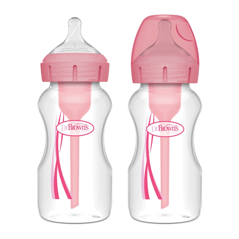 PACK 2 MAMADERAS DR BROWN'S ROSA OPTIONS+ ANTICOLICO 270ML - 1