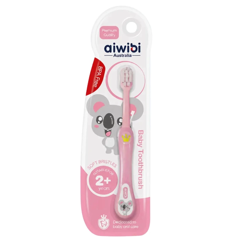 CEPILLO DE DIENTES NIÑOS  2+AÑOS AIWIBI ROSADO - 1