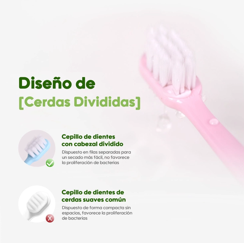 CEPILLO DE DIENTES NIÑOS  2+AÑOS AIWIBI ROSADO - 2