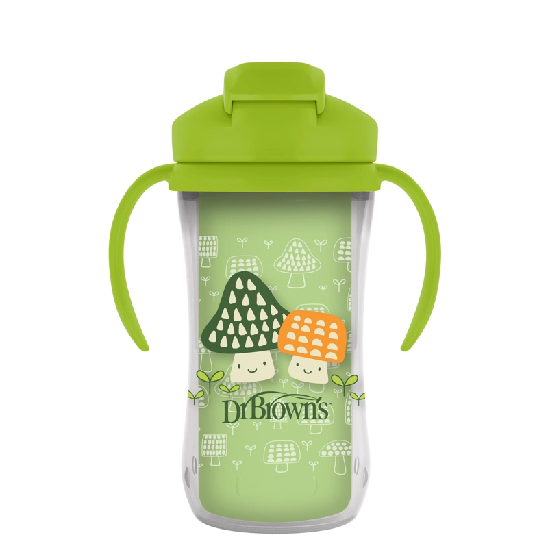 VASO TERMICO CON BOMBILLA 12M+ DR. BROWN'S 300ML VERDE - 1