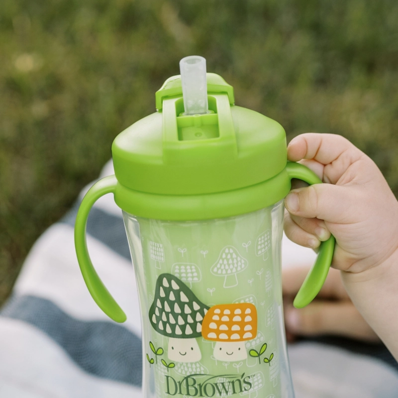VASO TERMICO CON BOMBILLA 12M+ DR. BROWN'S 300ML VERDE - 5