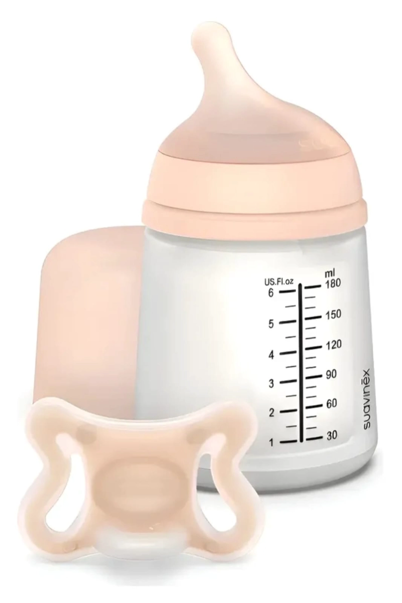 SET  ZERØ ZERØ MAMADERA 180ML+CHUPETE SUAVINEX - 1