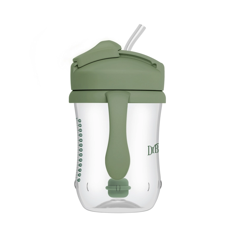 VASO ENTRENADOR ANTIDERRAMES 270ML 6M+ DR BROWN'S VERDE - 3