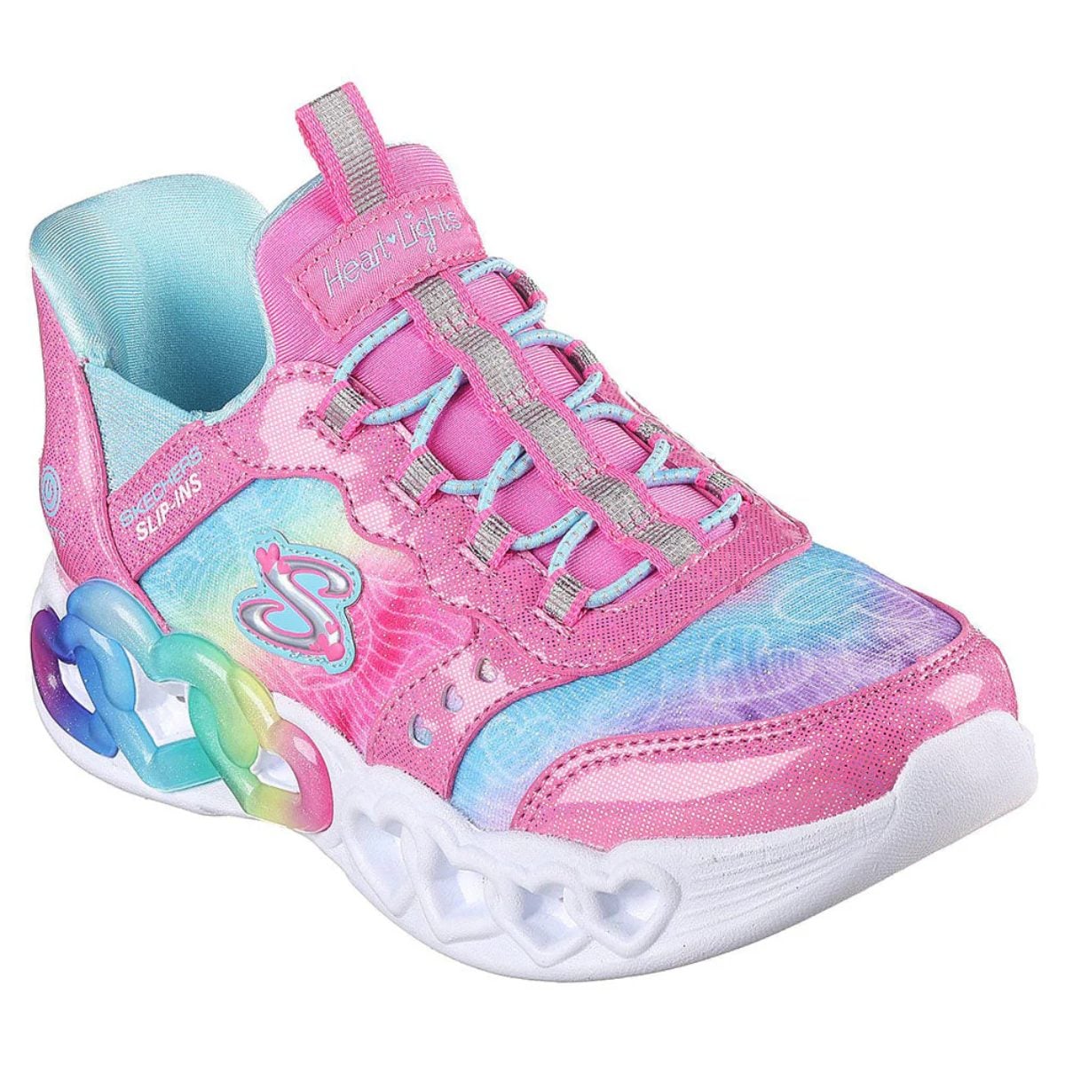 ZAPATILLAS NIÑA SKECHERS ROSADO SLIP INS HEART LIGHTS 303755L-PKMT - 1