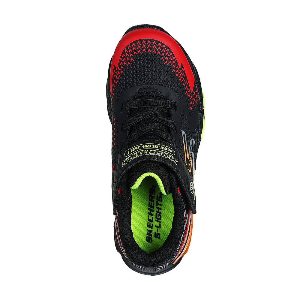 ZAPATILLAS NIÑO SKECHERS NEGRO S-LIGHTS FLEX GLOW BOLT 400138L-B - 3