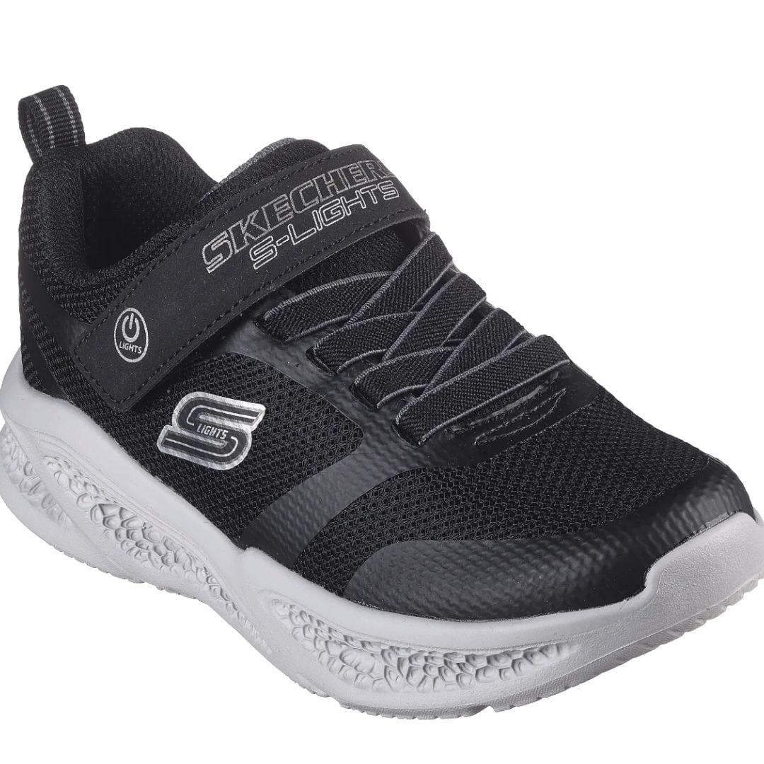 ZAPATILLAS NIÑO SKECHERS NEGRO METEOR LIGHTS LUCES 401675L-BKG - 1