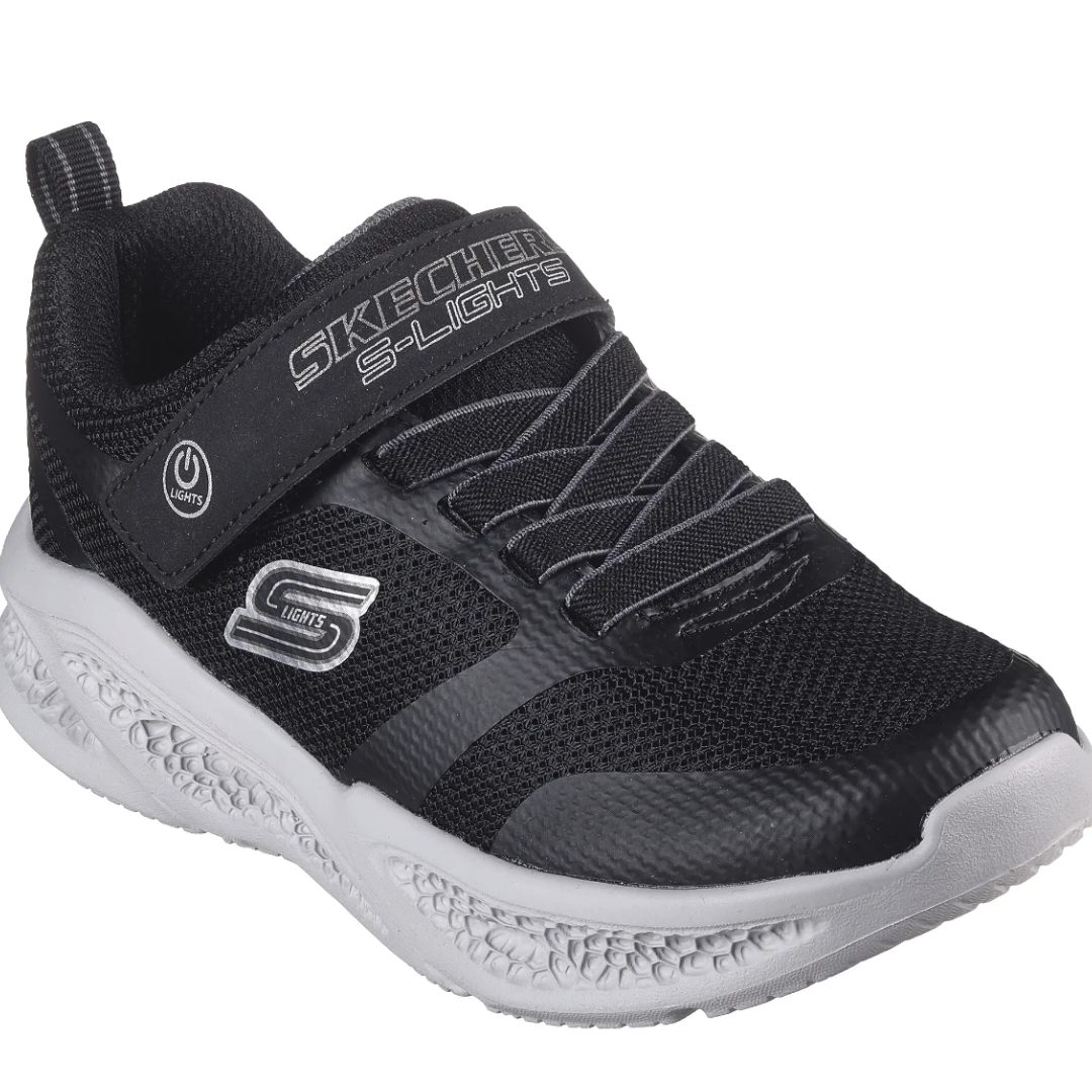 ZAPATILLAS NIÑO SKECHERS NEGRO METEOR LIGHTS LUCES 401675L-BKG - 1