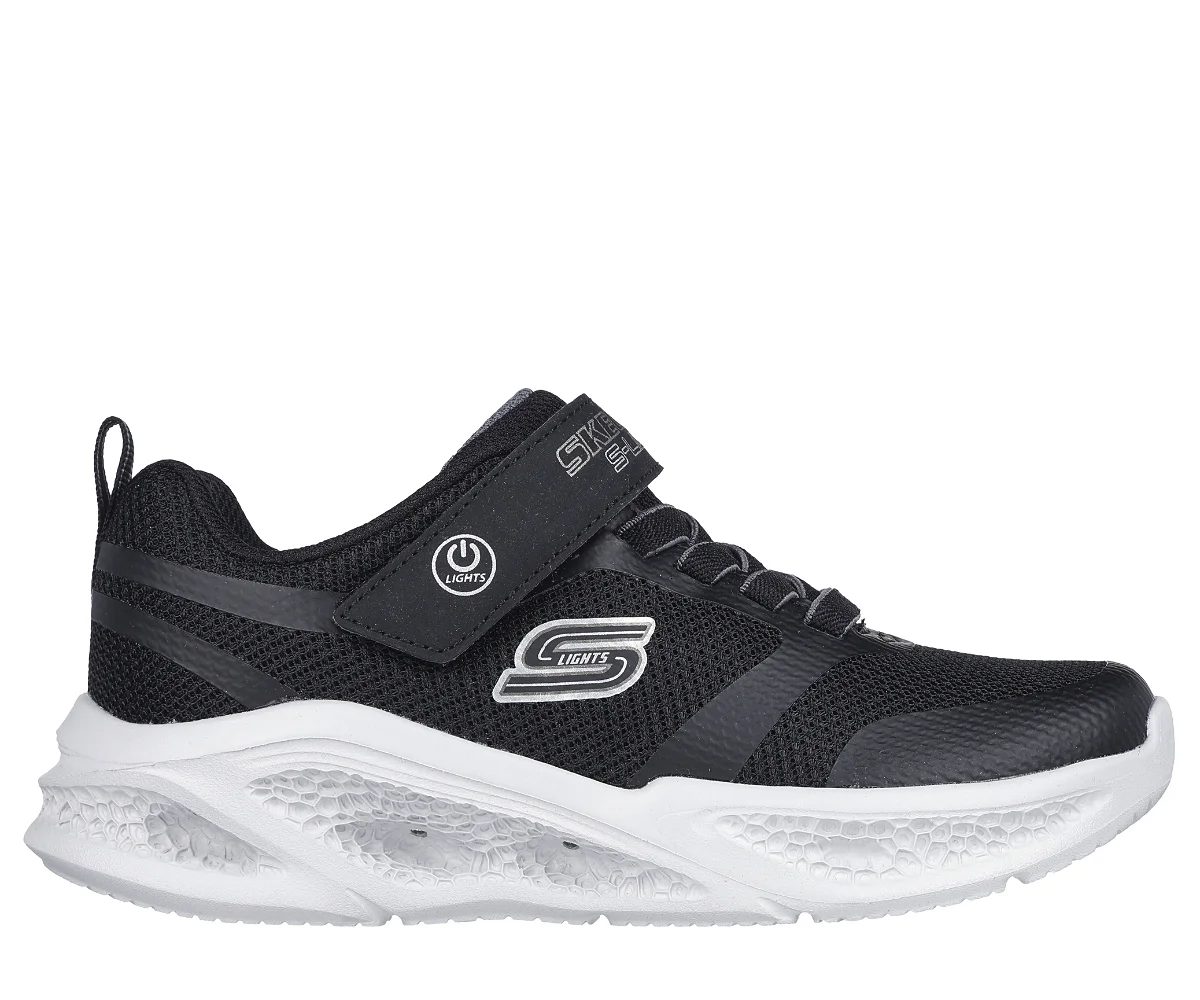ZAPATILLAS NIÑO SKECHERS NEGRO METEOR LIGHTS LUCES 401675L-BKG - 2