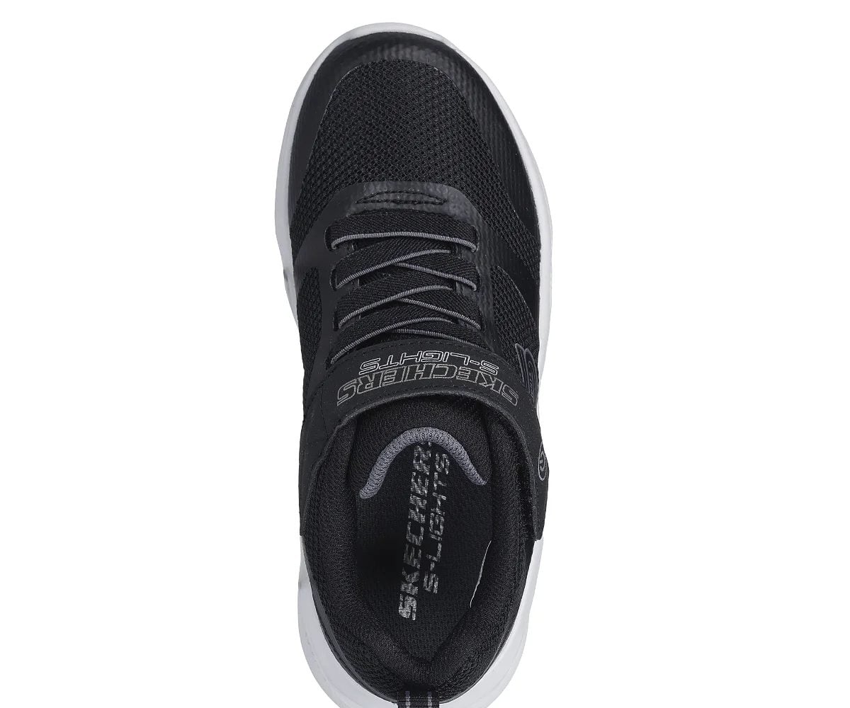 ZAPATILLAS NIÑO SKECHERS NEGRO METEOR LIGHTS LUCES 401675L-BKG - 3