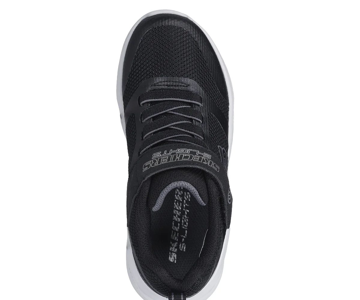 ZAPATILLAS NIÑO SKECHERS NEGRO METEOR LIGHTS LUCES 401675L-BKG - 3