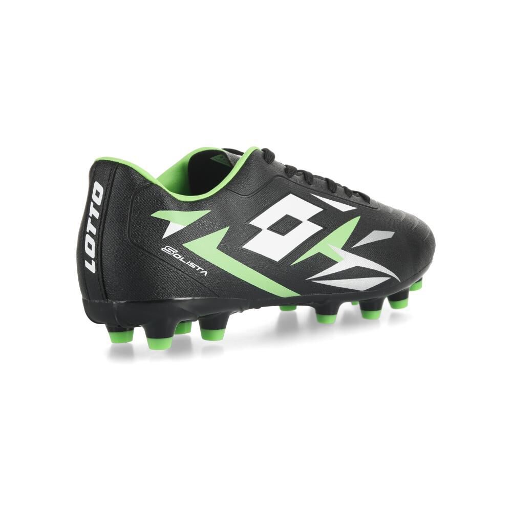 ZAPATILLAS FÚTBOL LOTTO SOLISTA FG NEGRO/VERDE ADULTO J0442 - 2