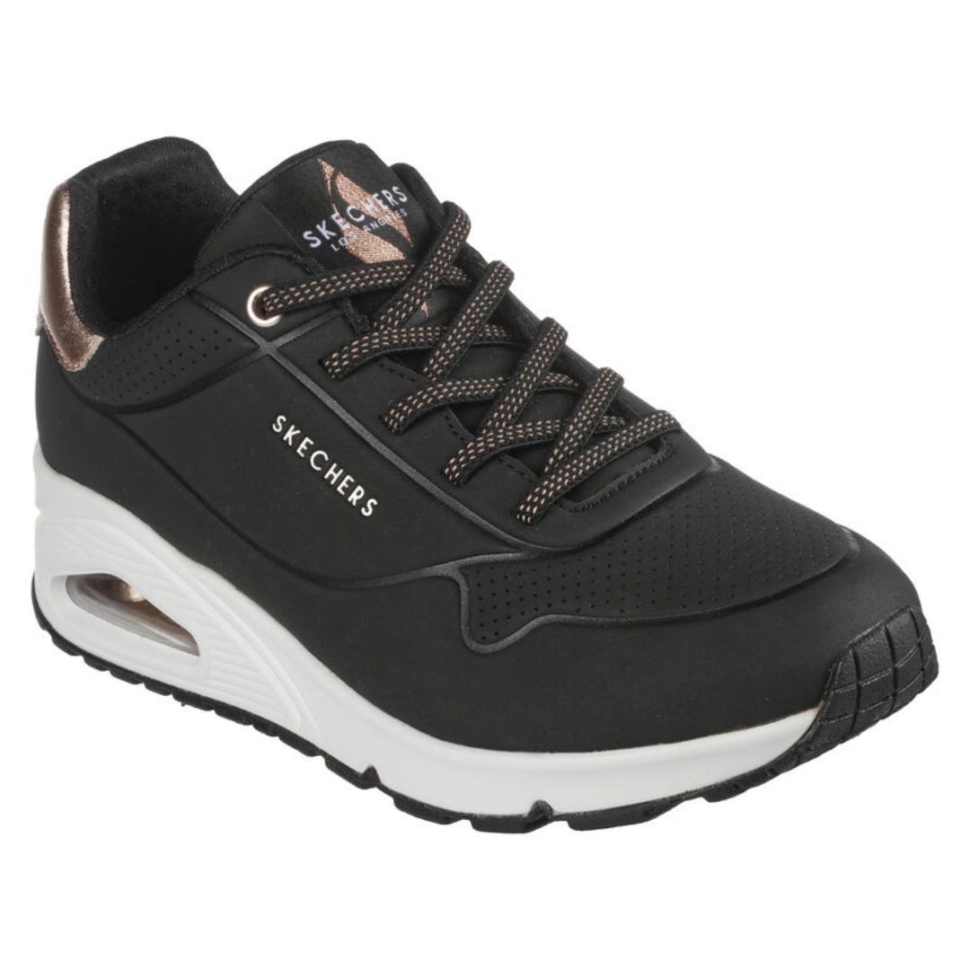 ZAPATILLAS SKECHERS UNO SHIMMER AWAY MUJER | 155196-BLK - 2