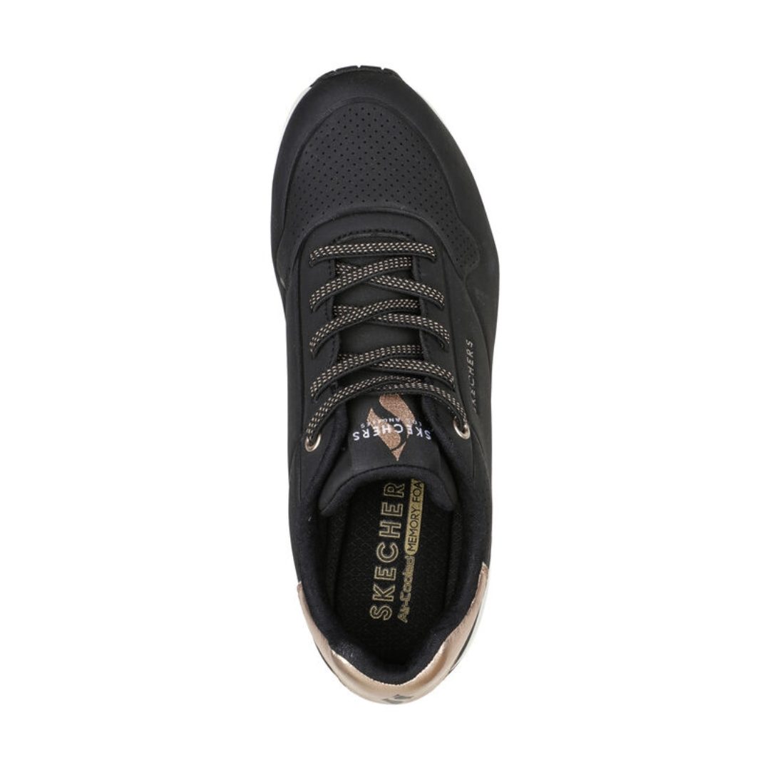 ZAPATILLAS SKECHERS UNO SHIMMER AWAY MUJER | 155196-BLK - 4
