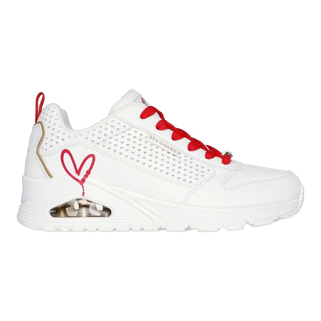 ZAPATILLAS SKECHERS UNO LONE HEARTED BLANCAS 177991-WRD - 1